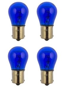 4x 1156 Blue Tail LIGHT Rear Brake Stop Turn Signal LAMPS BULBS Purple 1156B - Picture 1 of 2