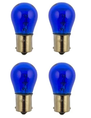 4x 1156 Blue Tail LIGHT Rear Brake Stop Turn Signal LAMPS BULBS Purple 1156B - Image 1 of 2