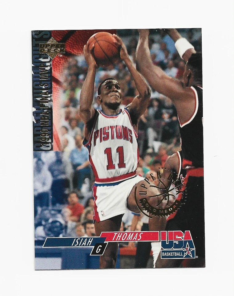 1994 Upper Deck USA GOLD Medal INSERT 69 Isiah Thomas Detroit Pistons Basketball - Image 1 of 1