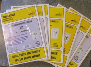 Lot 7 Pioneer Photo Album Refill Pages 47-APS for APS-247 (70 pages 35 sheets) - Picture 1 of 3