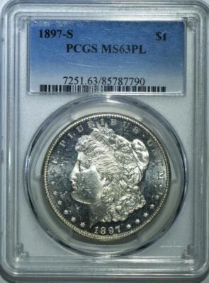 1897-S Morgan Dollar PCGS MS-63PL - Image 1 of 4