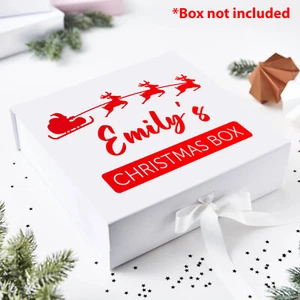  MASSGESCHNEIDERTE WEIHNACHTSBOX VINYL ABZIEHBILD MEHRERE SCHRIFT WEIHNACHTEN JUNGE MÄDCHEN PERSONALISIERT - Bild 1 von 6