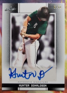 2019 Leaf Perfect Game National Showcase Black #06/50 Hunter Donaldson Auto