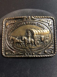 DE COLECCIÓN 1976 **TREN VAGÓN BICENTENARIO** HEBILLA DE CINTURÓN CONMEMORATIVA - Imagen 1 de 5