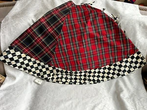 Mackenzie Childs TARTASTIC Tartan/Black Watch Plaid 60" Tree Skirt NEW m24-no - Picture 1 of 7