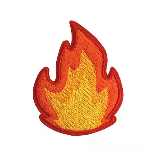 #5149 2.75" Fire Flames Embroidery Iron On Appliqué Patch-LY001 - Picture 1 of 1