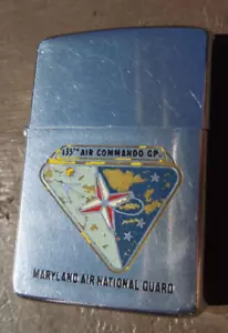 1950-1957 Zippo pat#2517191 Maryland Air National Guard 135th Air Commando Group - Picture 1 of 8