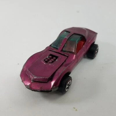 Topper vintage Johnny Lightning 1969 magenta personalizado Mako Shark Redline Foto 1 de 4