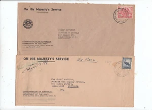 Two WWII Australia Army OHMS Covers 1945 - Picture 1 of 1