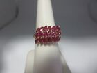 Natural Ruby Ring Gold Designer Statement 2.10 ctw Marquise 10k Size 6.5 R1723