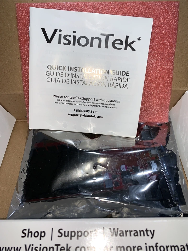 visiontek radeon 5450 pci e 2gb v/d/h vt 54502 gbpc2 video graphics card. - Image 1 of 4