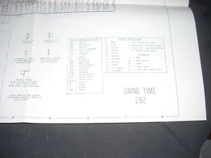 WILLIAMS SWING TIME #282 Schematic Original VG+ 1963 - Bild 1 von 4