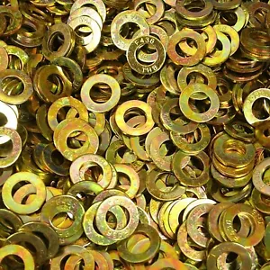 (1.000) Lavatrice piatta strutturale 5/16" F436 grado 8 indurito SAE zinco giallo - Foto 1 di 7