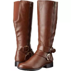 LifeStride Women's X-Must 2 Dark Tan Knee High Ridding Boot - Size 8/8.5 NWB - Picture 1 of 8