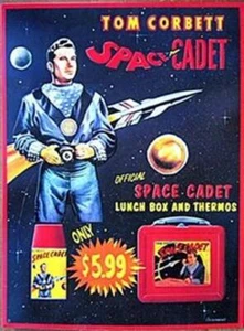 Vintage Space Cadet Brotdose Thermoskanne Werbung auf 2,5 x 3,5" Kühlschrankmagnet - Bild 1 von 2