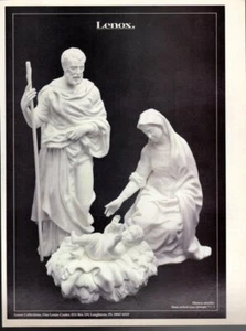 Anuncio impreso publicitario vintage 7,25 pulgadas figura Joseph Mary Jesus Lenox 1987 anuncio - Imagen 1 de 1