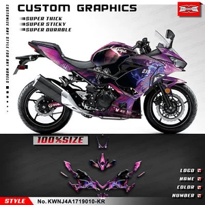 Racing Graphics Sticker Sheet for Ninja 250 400 ABS 2017 2018 2019 2020 Bodywork - Picture 1 of 9