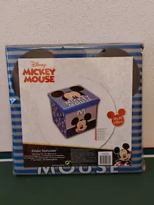 Sitzbox Aufbewahrungsbox Sitzwürfel Sitzhocker Spielzeug Kiste Micky Maus Mouse - Bild 1 von 2