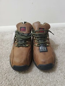 Skechers Work Men's Brown Slip Resistant Steel Toe Boots Size 8.5  - Picture 1 of 9