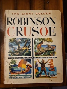 Giant Golden Robinson Crusoe Daniel Defoe Golden Press Illustrated Rojankovsky  - Picture 1 of 5