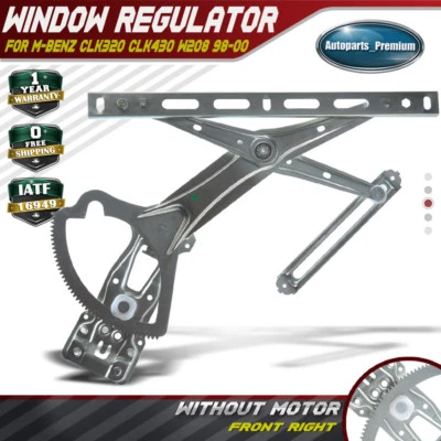 Window Regulator W/o Motor for Mercedes-Benz CLK320 CLK430 1998-2000 Front Right - Image 1 of 4