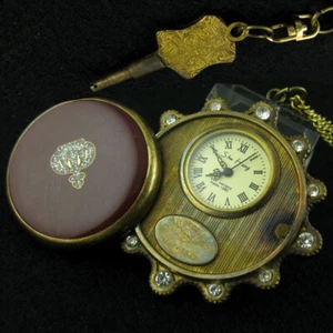 Retro Mechanical Pocket Watch Key Hide Wind Up Full Hunter Pendant Collection - Picture 1 of 8