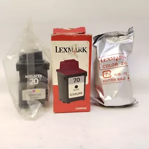 Lexmark 70/20 (12A1970/15M0120) Ink Cartridge 3-Pack GENUINE NEW - Picture 1 of 11