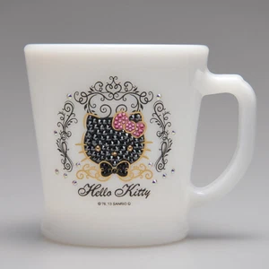 Fire-King D Handle Mug Hallo Kitty SWAROVSKI Decoration limited - Picture 1 of 11