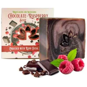1 Tavoletta di Saponetta Naturale Cioccolato Lampone - Quadrata Idratante ed Esfoliante - Foto 1 di 8