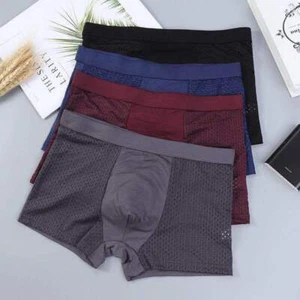 4pc boxers en fibre de bambou pour homme,Box Hero Bamboo Boxers Respirabilité - Picture 1 of 55