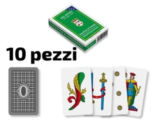 10 Mazzi Carte Regionali Napoletane N.81 Pro (ex Plastica) Verdi Dal Negro - Foto 1 di 3