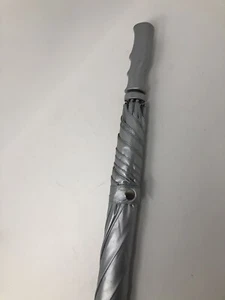 Regenschirm silber für Handlocation Hochzeiten 48 cm breit mit silbernem Griff - Bild 1 von 3