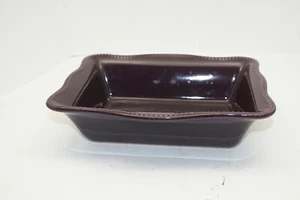 Pannello in gres viola 9"" x 6,5"" x 2,5"" panettiere rettangolare perline bordo svasato - Foto 1 di 7