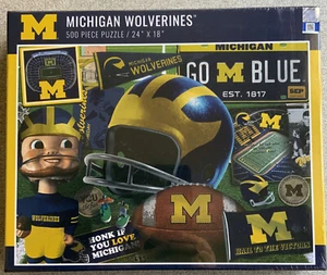 Michigan Wolverine Fußball Puzzle 500 Stck. 24 "x 18" Lizenziert Neu Versiegelt - Bild 1 von 4