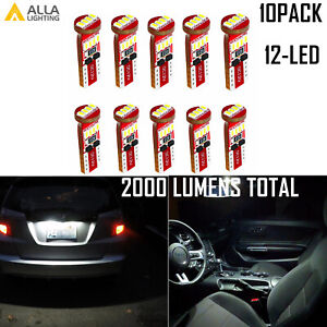Fits Lexus 10 White Dome LEDs Light Bulb 3/8" Sockets Instrument Panel Indicator 