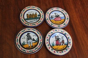 set of 4 spanish themed small wall hanging plates - Picture 1 of 7