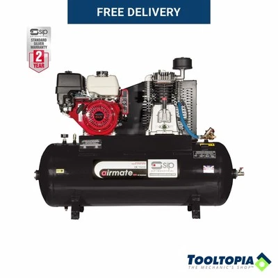SIP Airmate Petrol Air Compressor Honda GX160 163cc 150L 16CFM Electric Start - Image 1 of 2