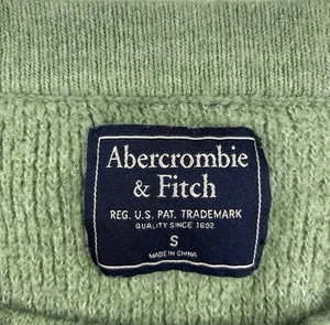Suéter Abercrombie Fitch Mujer S Verde Cómodo Tejido Cuello Redondo Pullover - Imagen 1 de 5