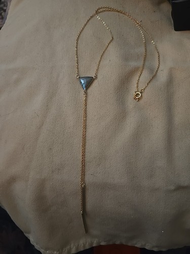 VETEMENTS Collana Piramide Labdorite Tono Oro Lariat