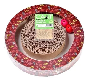 CA&T Cat Ball Chase & Scratch Interactive Fun Game Cat Nip Included - Picture 1 of 4