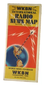 WWII CALENDAR OF WORLD EVENTS 1935-42 WKBN YOUNGSTOWN OH INT'L RADIO NEWS MAP - Picture 1 of 5