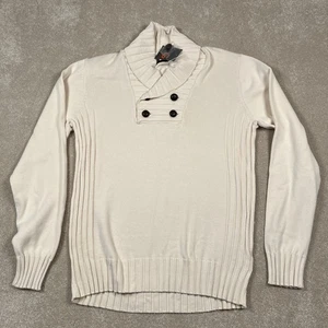 G by Guess Damenpullover cremefarben 100 % Baumwolle 4 Knöpfe Kragen X Large neu mit Etikett - Bild 1 von 12