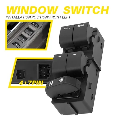 Interruptor de ventana eléctrica delantero izquierdo para Ford F-150 2011-2017/2011-14 Lincoln Mark LT Foto 1 de 4