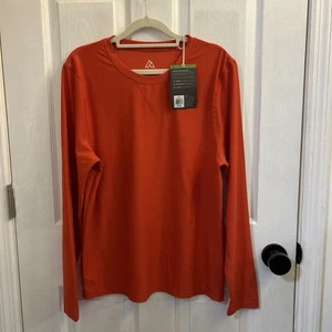 NUEVO CON ETIQUETAS Alpine Design Hombre Camiseta Activa Manga Larga Roja Brezo Talla Pequeña - Imagen 1 de 14