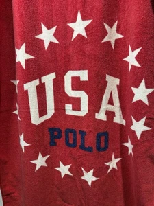 Vintage Ralph Lauren USA Polo Strandtuch 33” X 66” rot 90er Sterne USA Polo selten - Bild 1 von 13