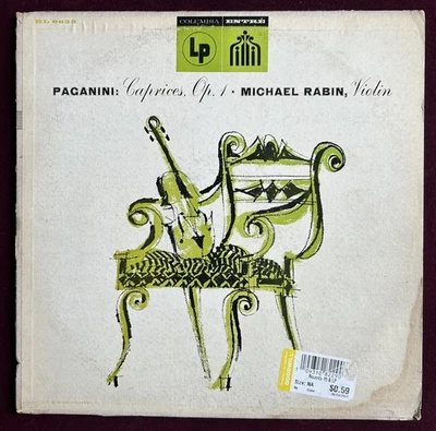 Michael Rabin - Paganini Caprices Op. 1 Columbia Promo 1955 Classical Record LP - Image 1 of 4
