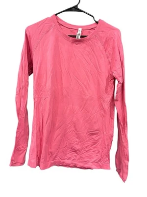 Camisa feminina Athleta rosa quente manga longa tamanho grande - Imagem 1 de 4