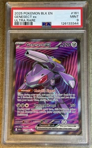 2025 POKÉMON BLACK BOLT EN GENESECT ex ULTRA RARE #161 💎 PSA 9 - Picture 1 of 6