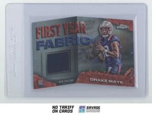 2024 Topps Chrome First Year Fabric Worn Jersey Rookie Drake Maye #FYF-DM New - Picture 1 of 3