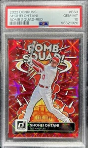 PSA 10 Shohei Ohtani 2022 Panini Donruss Bomb Squad Red #BS3 /149 POP 30 ๐ฅ๐ฅ๐ซ - Picture 1 of 6